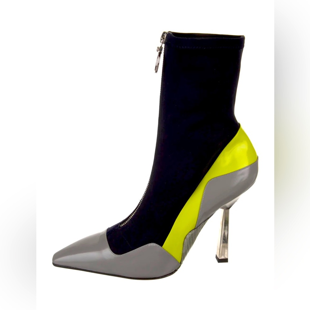 Versace multi-color leather boots Italian Size 41 (fits US size 9) BRAND NEW